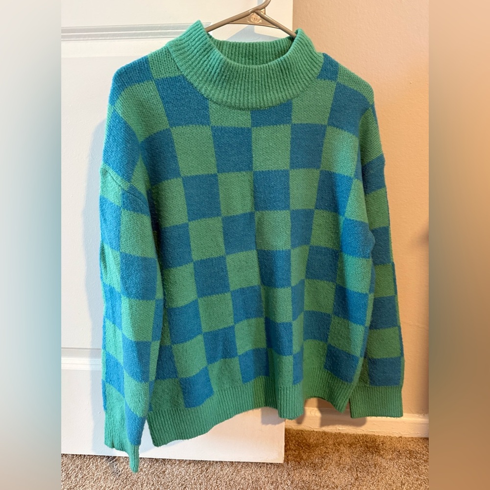 THML Teal and Aqua Knit Sweater
